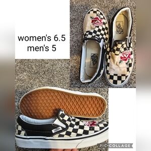 Vans rose checkerboard